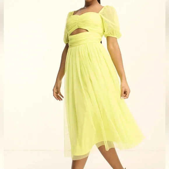 knee length dresses for ladies Floral Coral Midi Dress